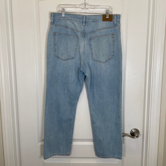 Madewell The 90's Straight Crop Jeans Light Wash Fitzgerald Distressed 32 - Picture 5 of 5